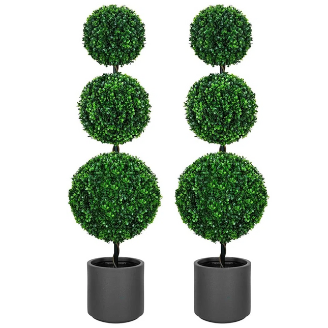3FT/4FT Artificial Triple Ball Topiary Trees