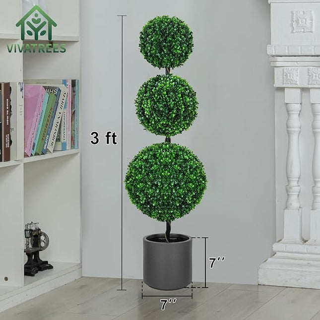 3FT/4FT Artificial Triple Ball Topiary Trees
