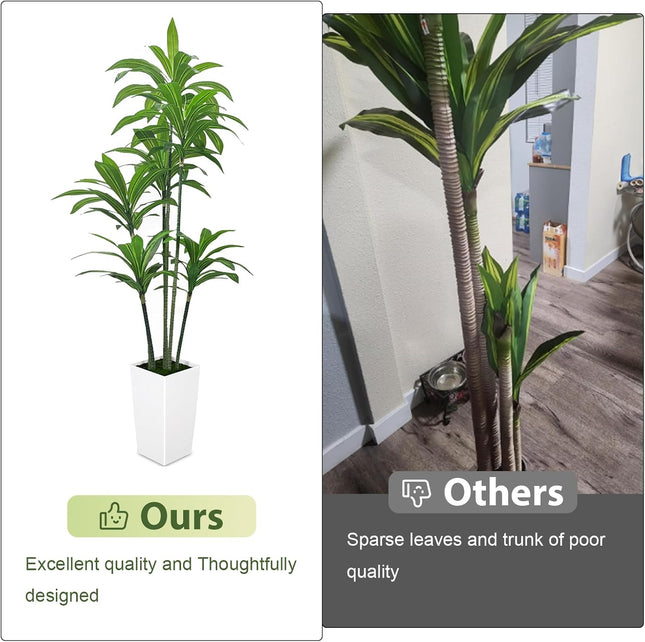 5FT Silk Tropical Dracaena Tree (2-PACK)