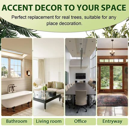 5FT Artificial Olive Tree in White Planter Faux Indoor Plant with Realistic Wood Trunk & Lifelike Fruits for Home & Office Decor