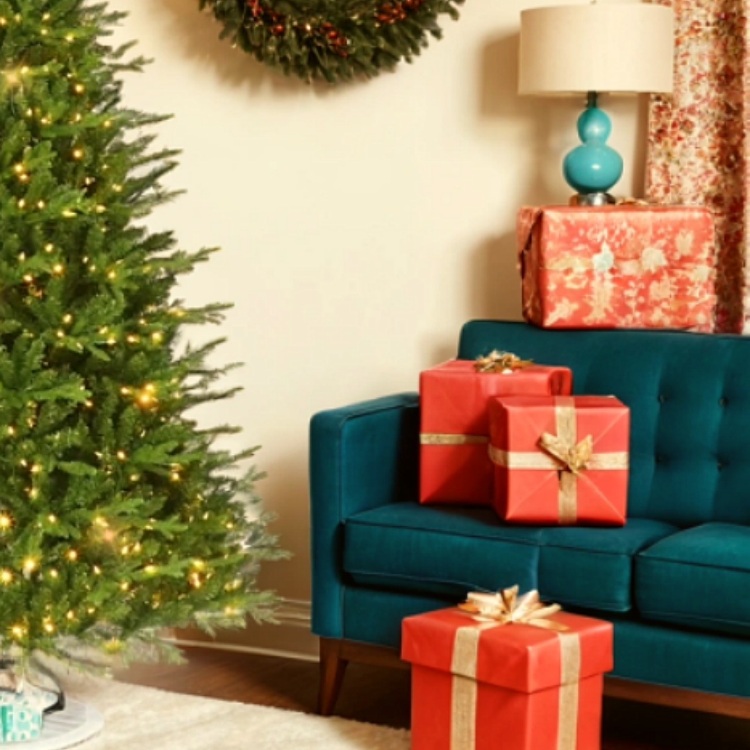 Christmas trees and gifts