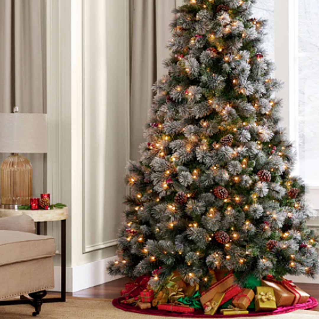 Storing a flocked Christmas tree