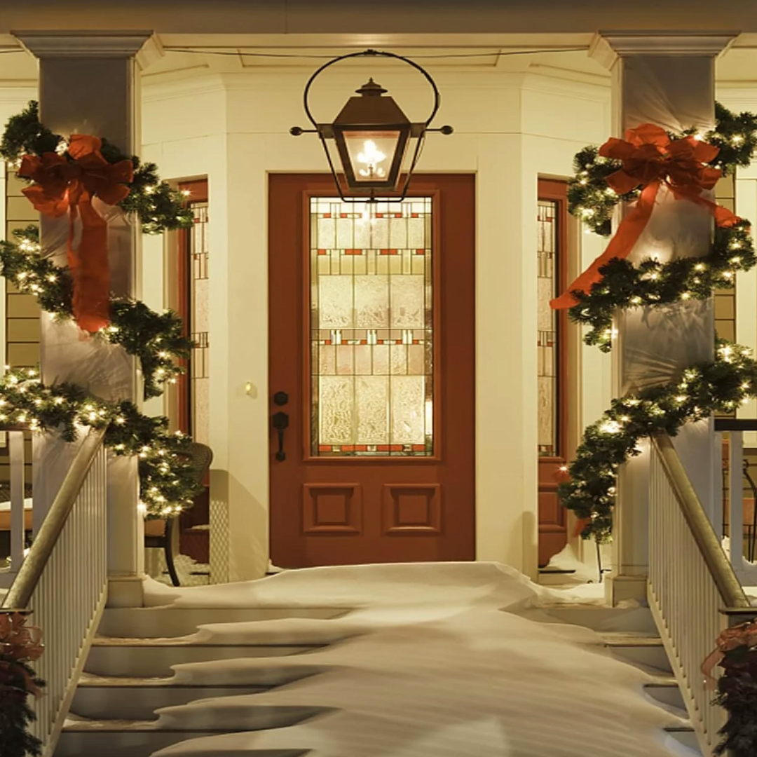 Garlands decorating 