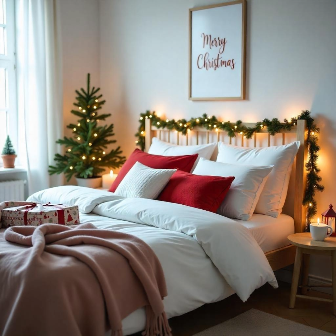 Cozy Christmas Bedroom Decorating Ideas
