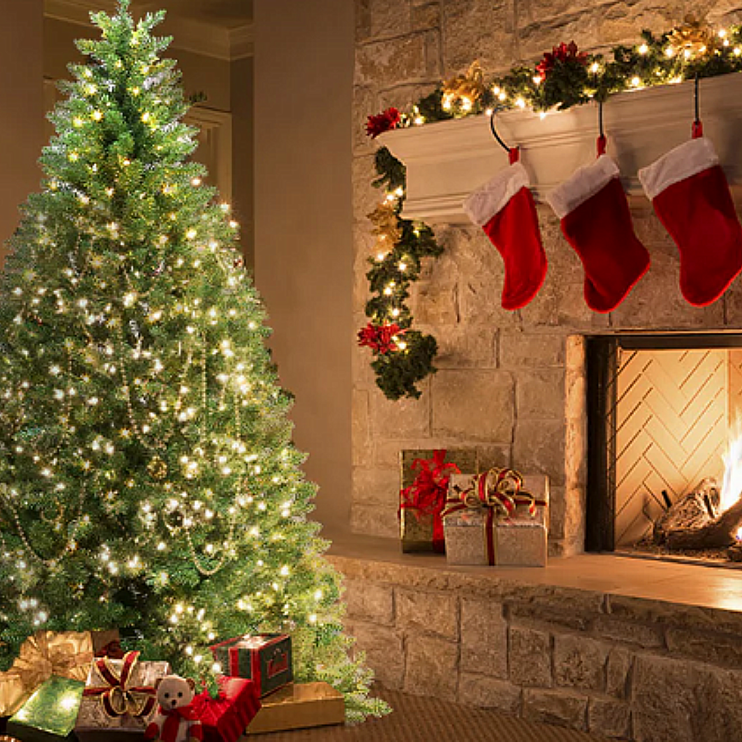 Pre-lit Christmas trees