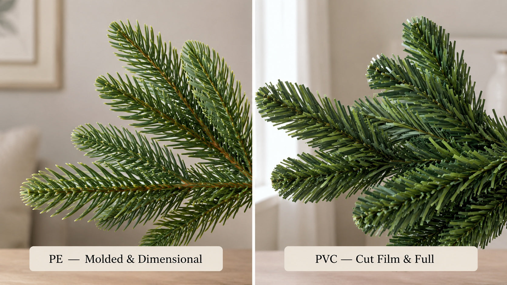 PE vs. PVC Christmas Trees