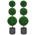 3FT/4FT Artificial Triple Ball Topiary Trees