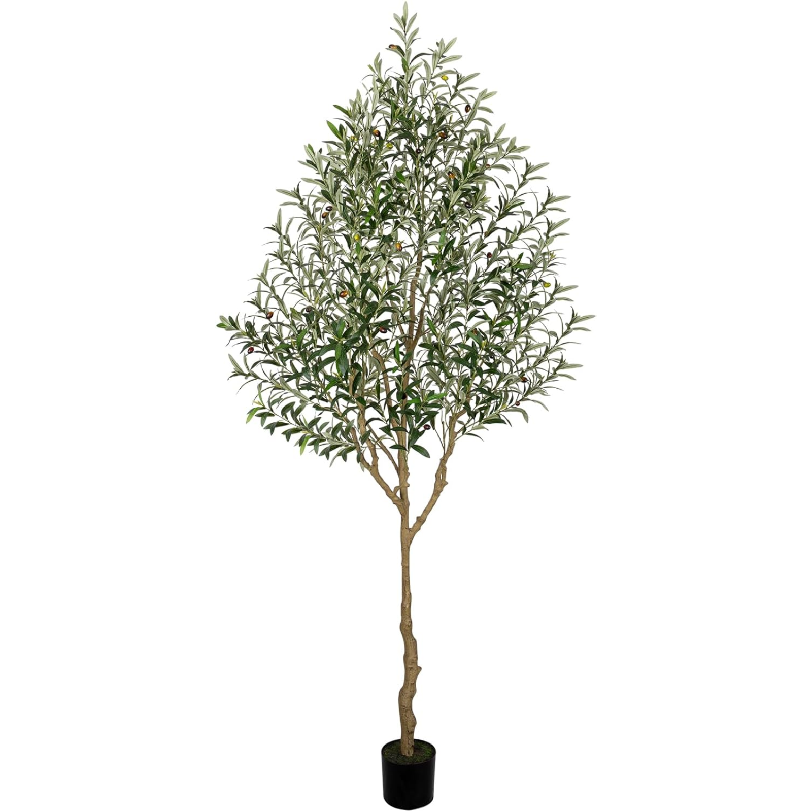 8FT Olive Tree Artificial Indoor, 96in Tall Faux Olive Tree with Pot, Fake Potted Tree with Fruits for Home Office Decor