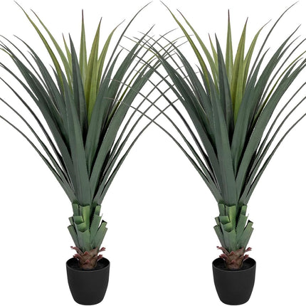Vivatrees 2Pack, 4FT Spiked Agave Tree, Outdoor Faux Plant with Realistic Design for Patio & Garden Decor