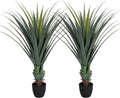 Vivatrees 2Pack, 4FT Spiked Agave Tree, Outdoor Faux Plant with Realistic Design for Patio & Garden Decor