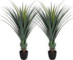 Vivatrees 2Pack, 4FT Spiked Agave Tree, Outdoor Faux Plant with Realistic Design for Patio & Garden Decor