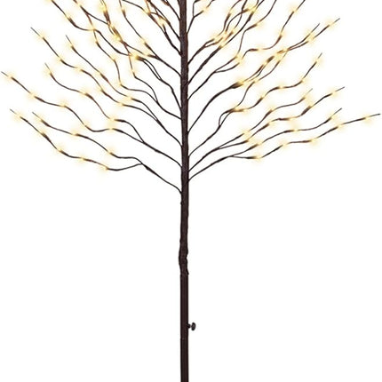VIVATREES Twinkling Twig Trees, 6ft Lighted Branches with Warm White Fairy Lights, Indoor Outdoor Christmas & Wedding Decor (Brown Branch Star Trees)