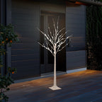 LED Birch Tree Lights, 4ft Trees with Warm White Lights, Outdoor Indoor Christmas Wedding Party Decor