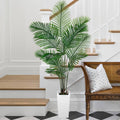 VIVATREES Palm Tree 5FT Artificial, 60in Tall Faux Palm Tree with 15.7 White Planter, Fake Potted Tree for Indoor & Outdoor Home Office Decor