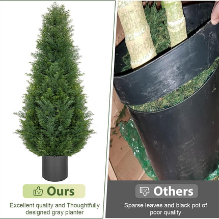4FT Artificial Cedar Topiary Trees