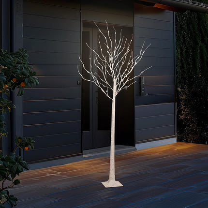 LED Birch Tree Lights, 6ft Trees with Warm White Lights, Outdoor Indoor Christmas Wedding Party Decor