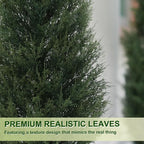 VIVATREES 2Pack 4ft Outdoor Artificial Cedar Topiary Trees, All-Weather Faux Pine for Home Porch Entryway Decor