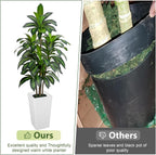 VIVATREES Dracaena Tree 5FT Artificial, 60in Tall Faux Dracaena Tree with 15.7 White Planter, Fake Potted Tree for Indoor & Outdoor Home Office Decor