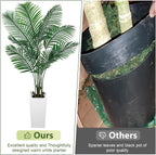 VIVATREES Palm Tree 6FT Artificial, 72in Tall Faux Palm Tree with 15.7 White Planter, Fake Potted Tree for Indoor & Outdoor Home Office Decor