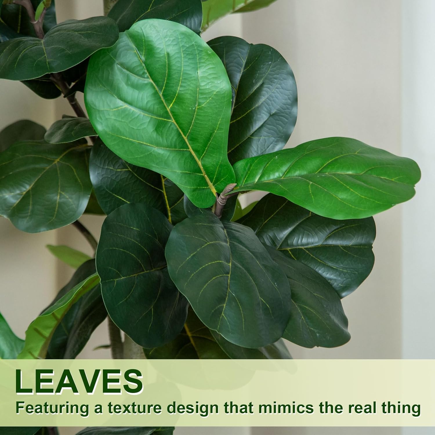 5' faux fiddle leaf fig tree 5FT Artificial Fiddle Leaf Fig Tree in White Planter Faux IndoorOutdoor Floor Plant with Realistic Leaves for Home & Office Decor