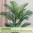 VIVATREES Palm Tree 6FT Artificial, 72in Tall Faux Palm Tree with 15.7 White Planter, Fake Potted Tree for Indoor & Outdoor Home Office Decor