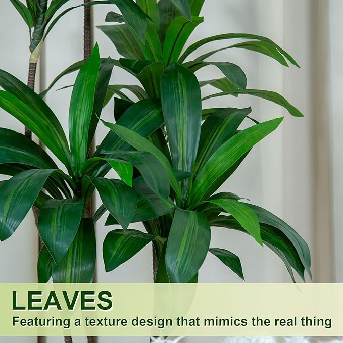 tall outdoor artificial dracaena tree 6FT Tall Faux Dracaena Tree with White Tall Planter – Vivatrees