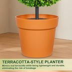 36inch Bunny Shaped Boxwood Topiary with Terracotta-Look Plastic Planter Pot, UV-Resistant Easter Home Decor for Porch, Outdoor & Indoor Spring Rabbit Artificial Topiary Tree(2 Pack)