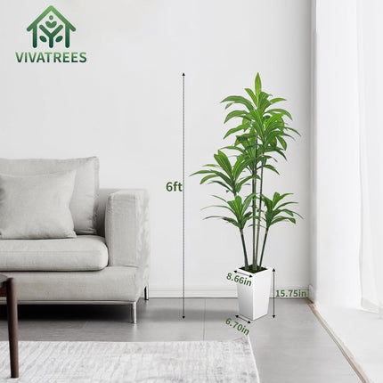 6FT Silk Tropical Dracaena Tree