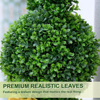 36inch Bunny Shaped Boxwood Topiary with Terracotta-Look Plastic Planter Pot, UV-Resistant Easter Home Decor for Porch, Outdoor & Indoor Spring Rabbit Artificial Topiary Tree(2 Pack)