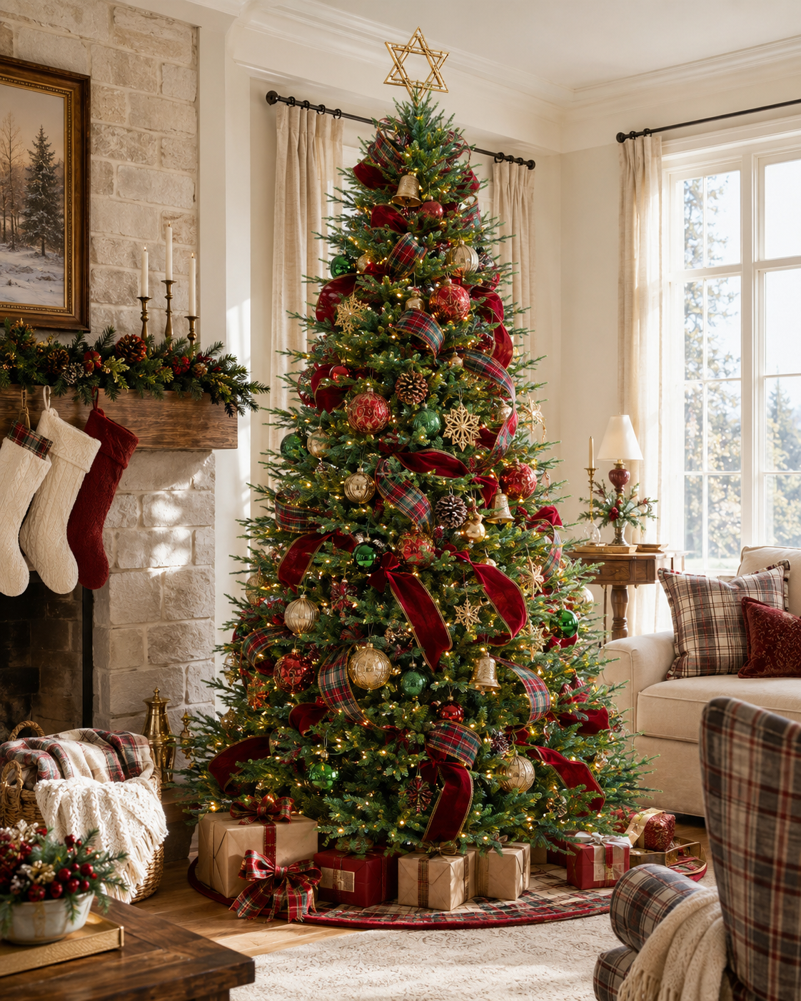 7.5' Evercrest Pre-Lit Fir Artificial Christmas Tree with 450 Warm White LED Lights
