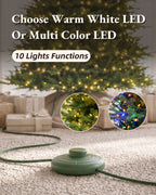 12' EverJoy Pre-Lit Fir Artificial Christmas Tree with 850 Warm White & Color LED Lights