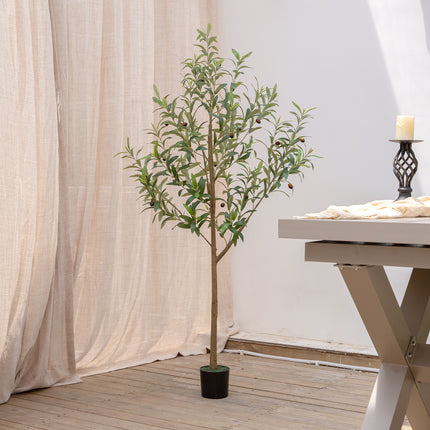 5/6/7/8FT Olive Tree Artificial Indoor, Faux Olive Tree, Realistic Fake Tree with Fruits for Home Office Decor