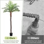 7FT Faux Palm Tree, Artificial Golden Cane Palm Tree Outdoor Indoor, Fake Tree for Home House Office Living Room Yard Patio, 2Pack