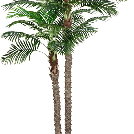 8FT Faux Palm Tree, Artificial Golden Cane Palm Tree Outdoor Indoor, Fake Tree for Home House Office Living Room Yard Patio