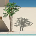 8FT Faux Palm Tree, Artificial Golden Cane Palm Tree Outdoor Indoor, Fake Tree for Home House Office Living Room Yard Patio