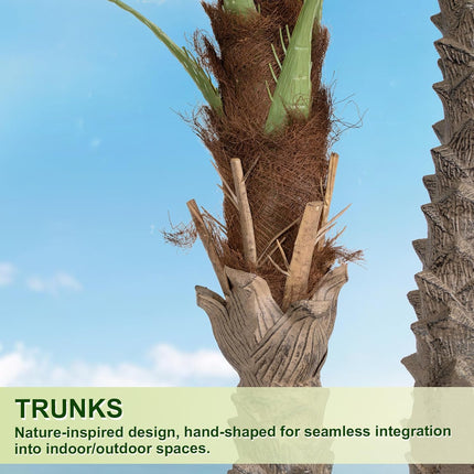 8FT Faux Palm Tree, Artificial Golden Cane Palm Tree Outdoor Indoor, Fake Tree for Home House Office Living Room Yard Patio