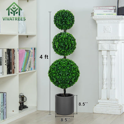 3FT/4FT Artificial Triple Ball Topiary Trees