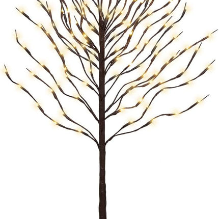VIVATREES Twinkling Twig Trees, 3ft Lighted Branches with Warm White Fairy Lights, Indoor Outdoor Christmas & Wedding Decor (Brown Branch Star Trees)