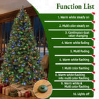 6 Ft Pre-Lit Artificial Christmas Tree with 250 Dual-Color LED Lights & 10 Lighting Modes