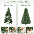7.5 Ft Pre-Lit Artificial Christmas Tree with 450 Dual-Color LED Lights & 10 Lighting Modes