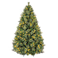 Vivatrees 3FT 4FT Pre-Lit Artificial Christmas Tree, Xmas Tree with Warm White LED Lights, Potted for Holiday Decor
