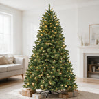 6 Ft Pre-Lit Artificial Christmas Tree with 250 Warm White LED Lights