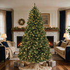 6 Ft Pre-Lit Artificial Christmas Tree with 250 Warm White LED Lights