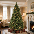 6 Ft Pre-Lit Artificial Christmas Tree with 250 Warm White LED Lights