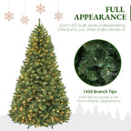 7.5 Ft Pre-Lit Artificial Christmas Tree with 450 Warm White LED Lights