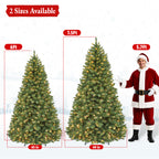 7.5 Ft Pre-Lit Artificial Christmas Tree with 450 Warm White LED Lights