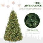 6 Ft Pre-Lit Artificial Christmas Tree with 250 Warm White LED Lights