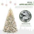 6 Ft Lightly Flocked Pre-Lit Artificial Christmas Tree with 250 Warm White LED Lights