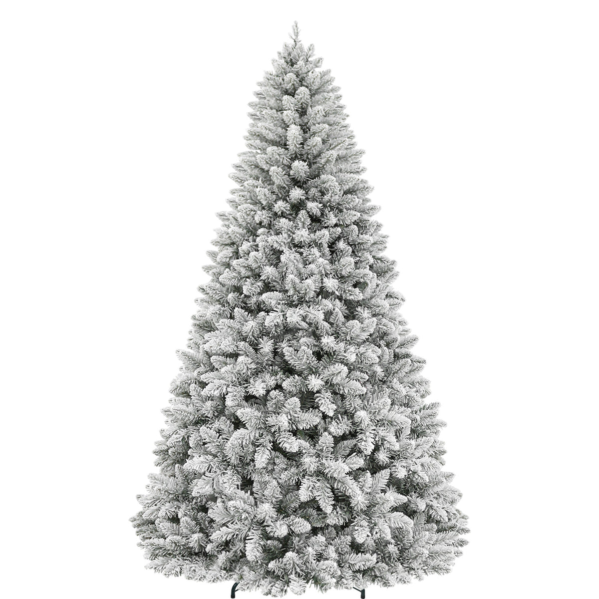 6 Ft Lightly Flocked Pre-Lit Artificial Christmas Tree with 250 Dual-Color LED Lights & 10 Lighting Modes