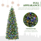 7.5 Ft Slim Pre-Lit Artificial Christmas Tree with 300 Warm White LED Lights